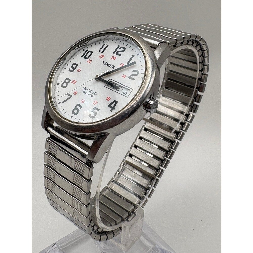 Vintage Timex Indiglo Day Date Quartz Watch Expansion Band